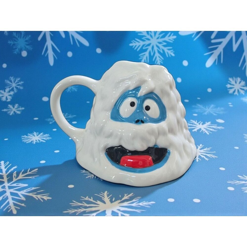 New White / Blue Abominable Snowman Monster Christmas Holiday Coffe Mug Gift